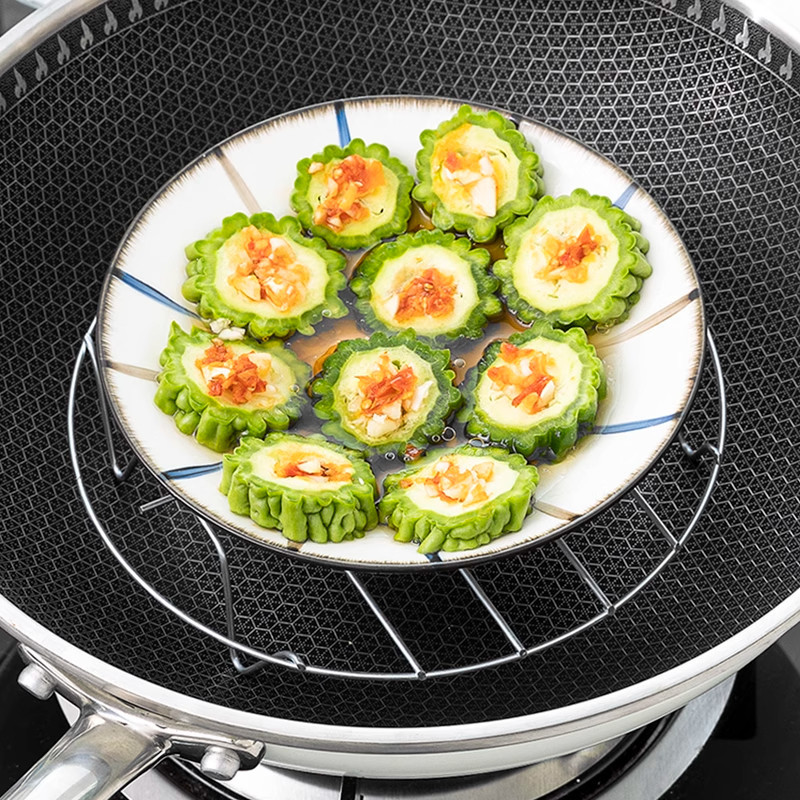 Sanli ตะแกรงสแตนเลส ตะแกรงย่าง ตะแกรงรอง สําหรับทําอาหาร ที่วางของร้อน ที่รองหม้อร้อน ที่รองจานร้อน - รูปที่ 3