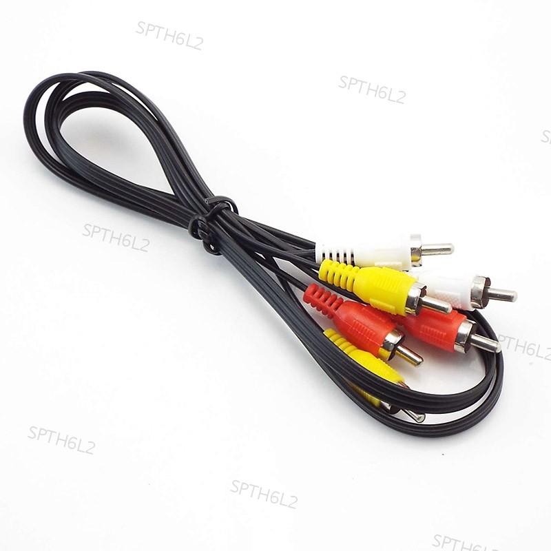 1M 1.5M 3M Composite Audio Video Cable Plug 3 Way RCA Male to Male M To M Connector Adapter Wire TH6