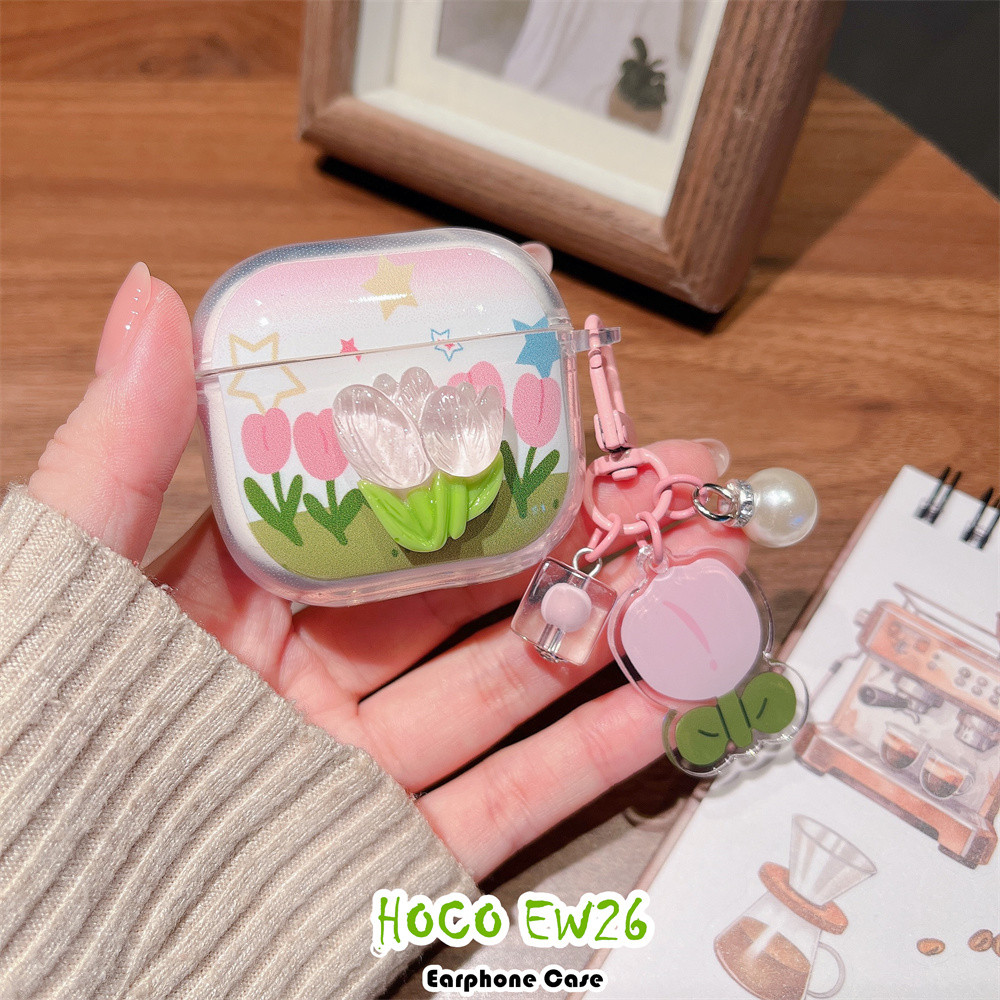 READY STOCK!นําไปใช้กับ HOCO EW26 เคส Case เคสหูฟัง DIY รูปแบบสามมิติที่สร้างสรรค์ ซิลิโคนนุ่ม เคส เ