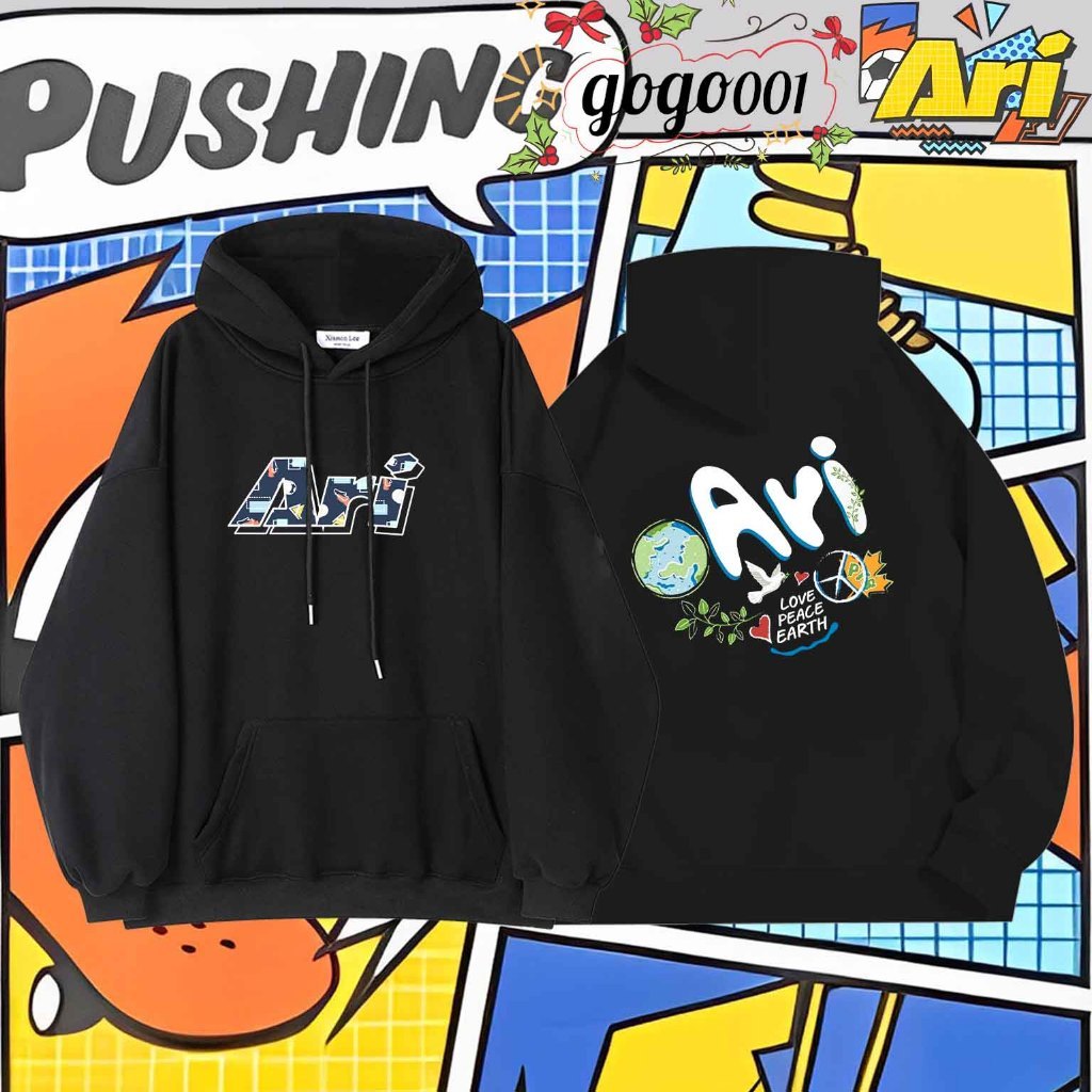 เสื้อกันหนาวเด็ก เสื้อฮู้ด Ari Football Jersey ฮู้ดแขนยาว Cotton Fashion ฮู้ด Graphic Ari Kids Hoodi