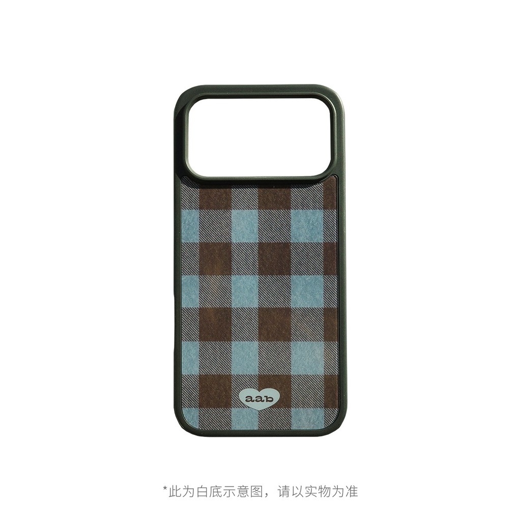 สีน้ําตาลลายสก๊อตสีฟ้าเคสโทรศัพท์ Anti-Fall สําหรับ iPhone 17 Promax 16 Promax 15 Promax 11 12 13 17 14plus 15plus 16e 16plus 15pro 17pro 17air