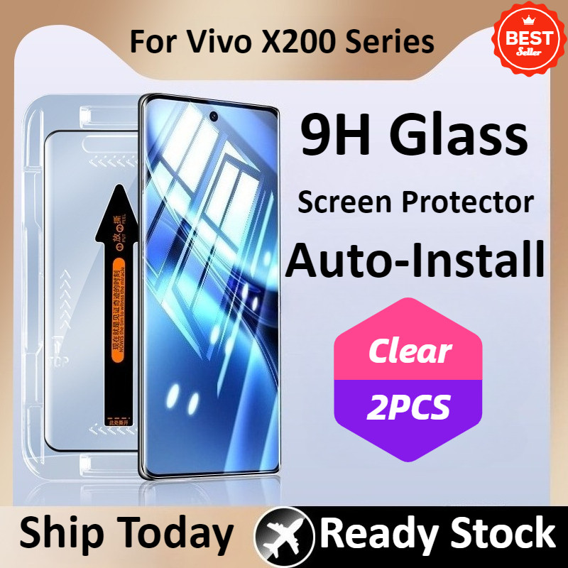 สําหรับ Vivo X200 X100 X100s Y300 S20 S19 S18 Pro 9H กระจกนิรภัยโค้ง X200Ultra X200Pro x90s y200 ติด