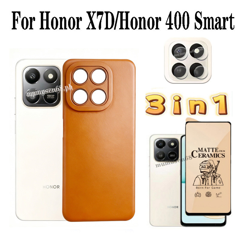 3 YN 1 สําหรับ Honor X7D เคสโทรศัพท์เซรามิคฟิล์มป้องกันหน้าจอ + เลนส์ฟิล์มสําหรับ Honor X9D,X8C.X8B,X7B,X6B เคสโทรศัพท์กันกระแทกฝาครอบป้องกัน (2 สี) – โปรปัง
