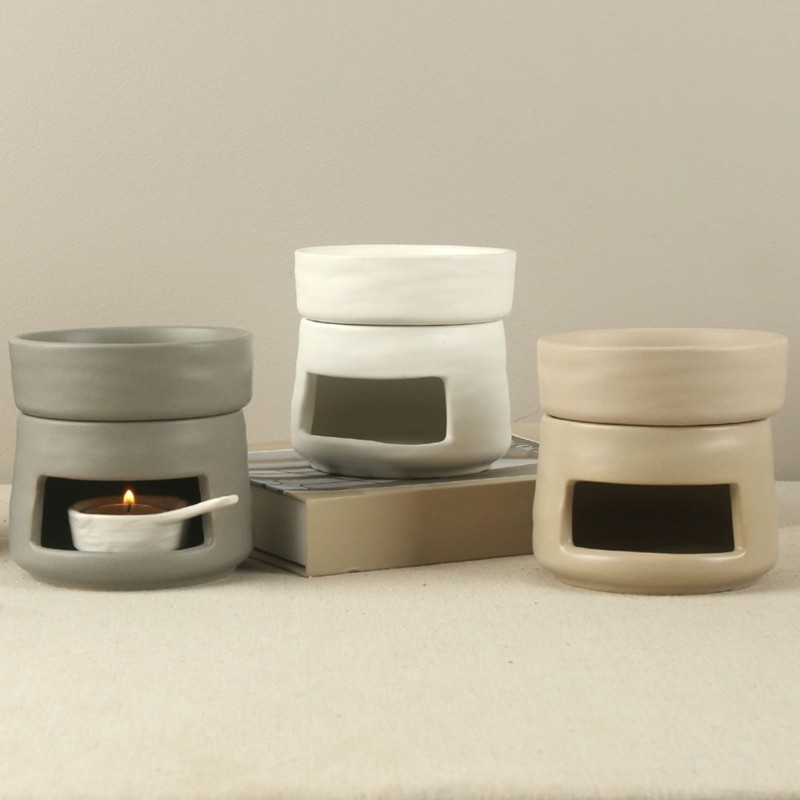 Yu เซรามิค Burners Wax Melt Burners Scented Diffuser ตกแต่งบ้าน - รูปที่ 5