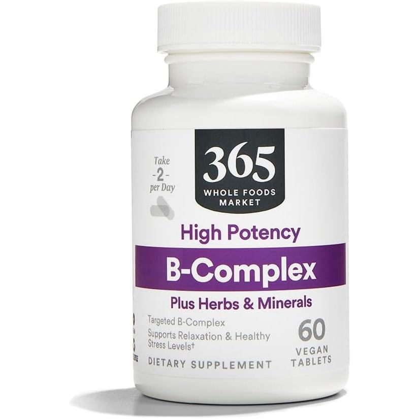 365 by Whole Foods Market, Vitamin B Complex Hi Potency Herbal Support, 60 Tablets