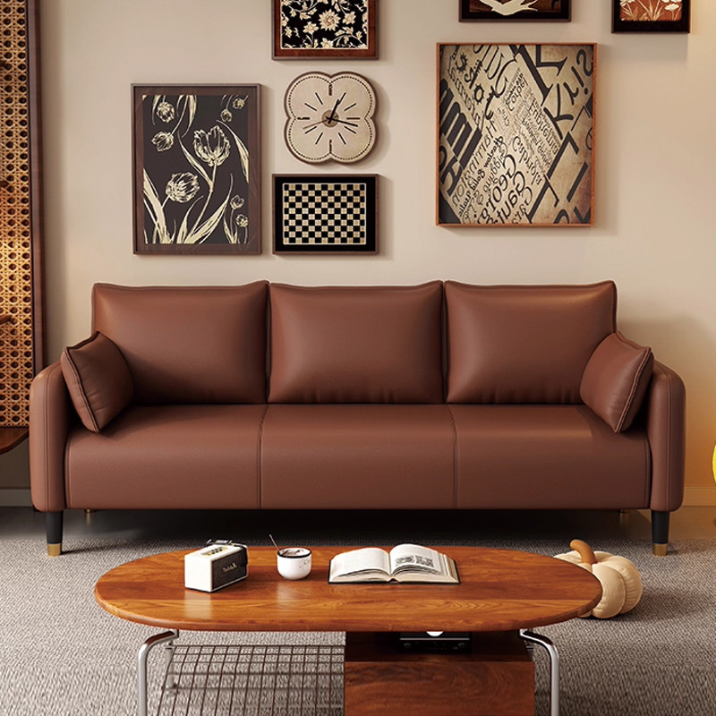 HYSOFA โซฟาห้องนั่งเล่น 3 ที่นั่ง โซฟายาว ขนาดใหญ่ หนังยางพารากันขีดข่วน สไตล์นอร์ดิก ใช้งานได้ทันที ไม่ต้องติดตั้ง