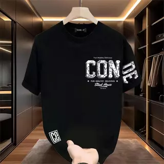 🌷Su.Tee🌷 สื้อยืด oversize เสื้อแฟชั่น เกาหลี โคตรนุ่ม เนื้อผ้าฝ้ายผสมโพลีเอสเตอร์ ลาย"CON DE" สินค้าใหม่ 2025