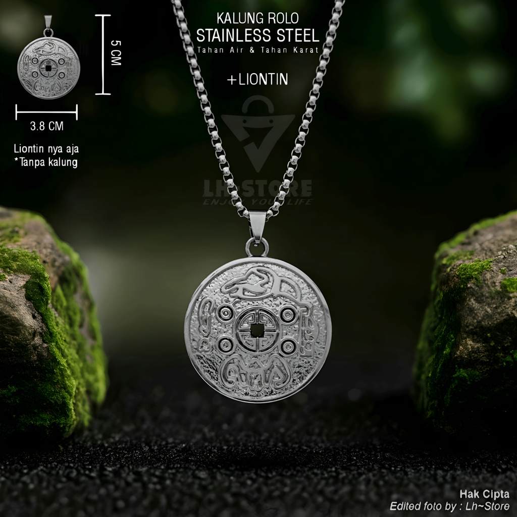 MONEY AMULET THAI STAINLESS STEEL NECKLACE WATERPROOF RUS RESISTANT ใหม่ล่าสุด DISTRO