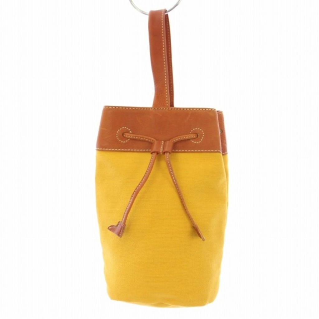 Tsuchiya Kaban Handbag canvas yellow Direct from Japan Secondhand