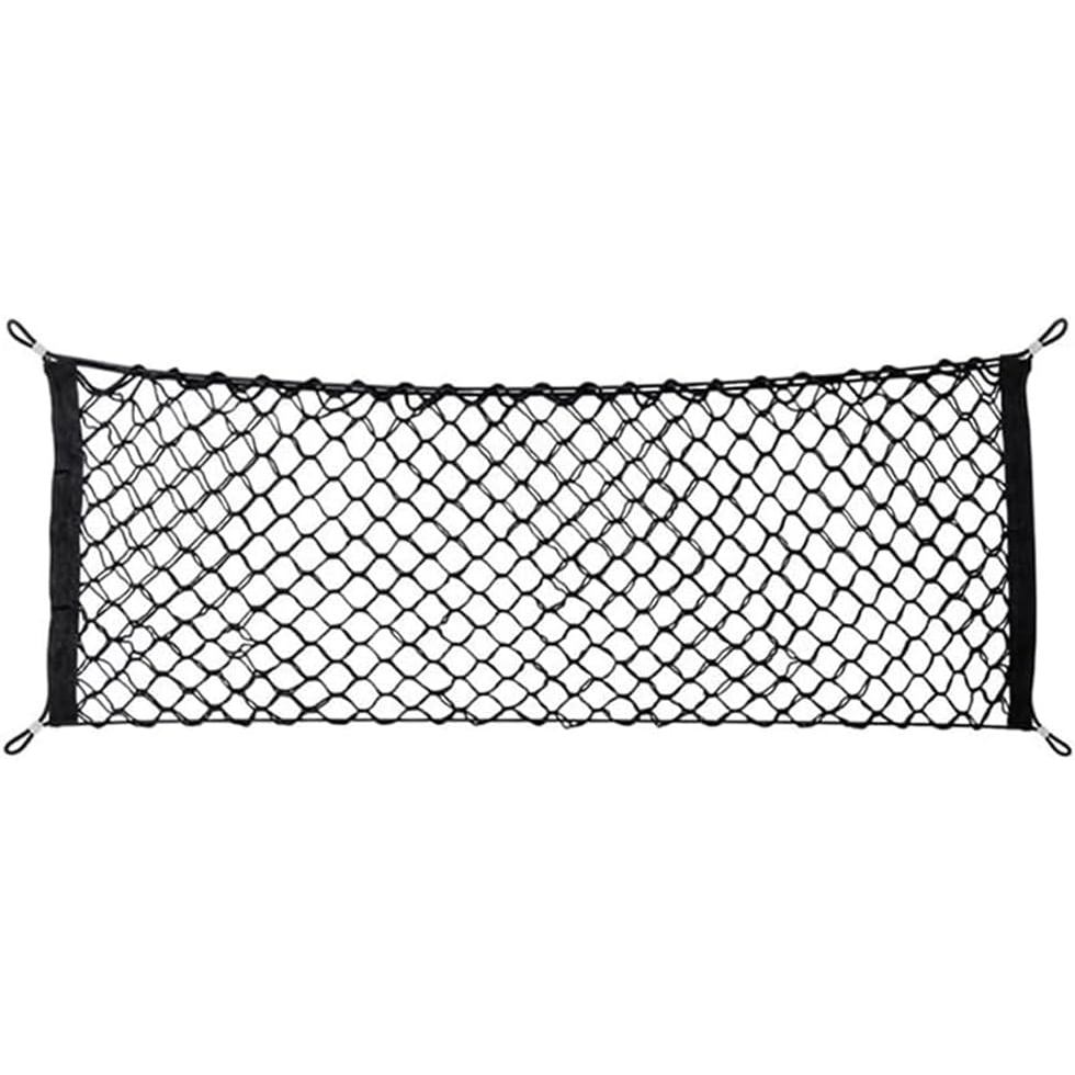 รถยืดหยุ่น Cargo สุทธิสําหรับ BYD Qin Plus DM-i 2021, Trunk กระเป๋าเดินทางตาข่ายเก็บยืดตาข่ายตะขอยึด