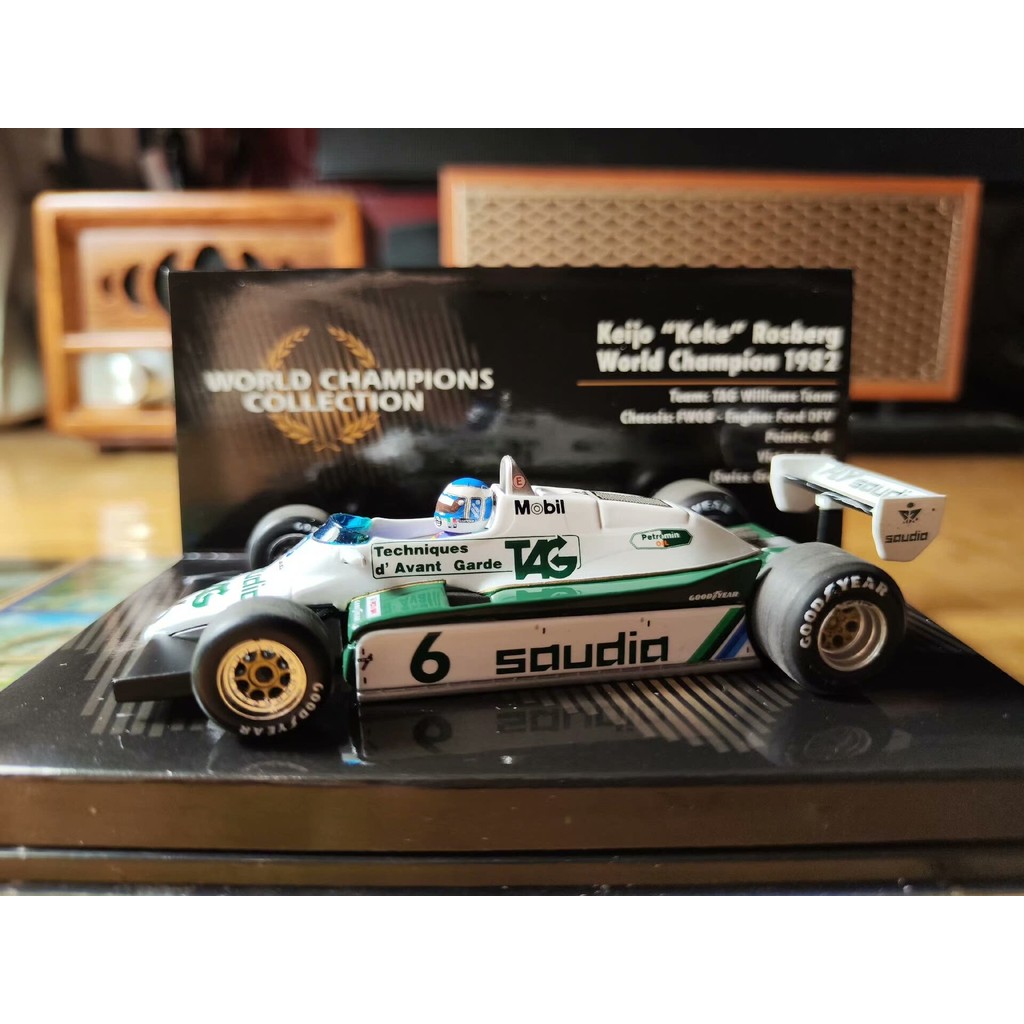 F1 Racing Model 1: 43 Mini Champion Willijoms FW08 Rosberg World Champion WDC 1982 Keijo "Keek" Rosb