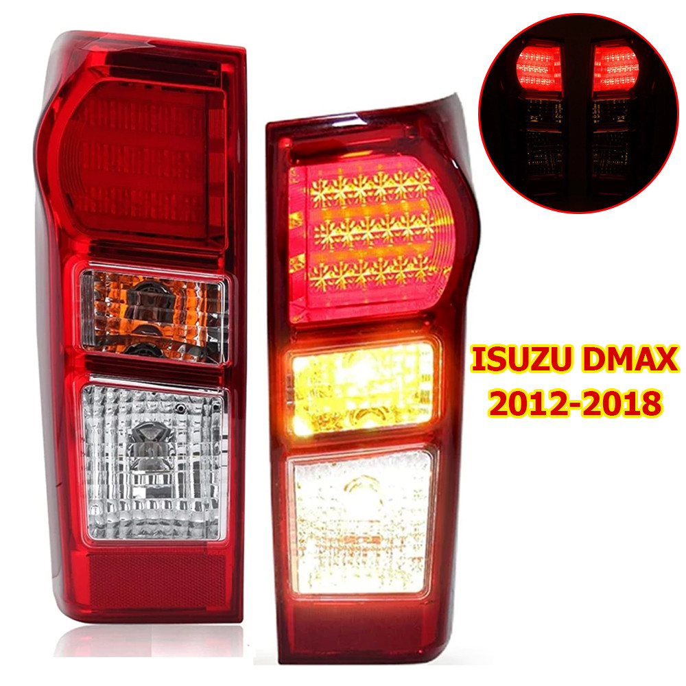 ไฟท้าย dmax ไฟท้าย ดีแม็ก ไฟท้าย ดีแมคซ์ ISUZU DMAX 2012-2018 หลอดไส้ เบ้าดำ