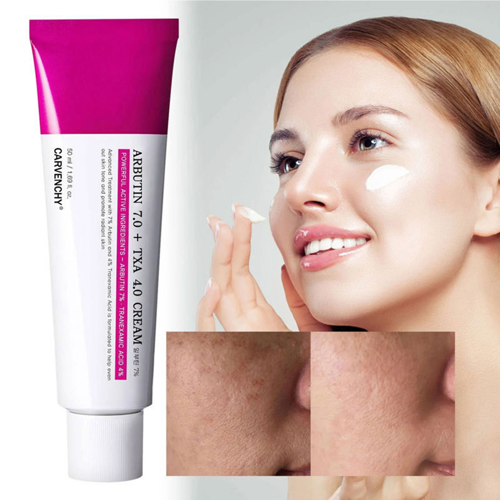 Arbutin 7% Tranexamic Acid 4% ครีมพร้อม Niacinamide Face Moisturizer สําหรับ Brightening และ Hydrating เหมาะสําหรับทุกสภาพผิว 50ml