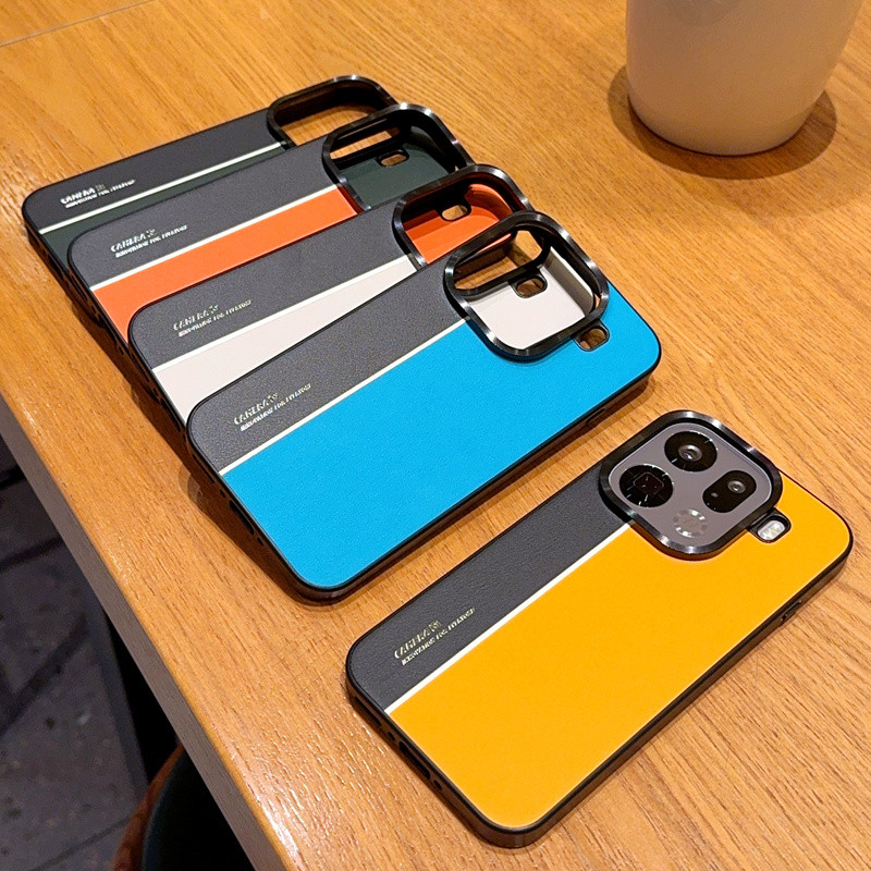 เคสโทรศัพท์สําหรับ OPPO ค้นหา X9 X9s X6 X7 X8 Pro/Ultra Reno 14 X8s Plus OnePlus 15 หนังเรืองแสงปลอกเลนส์โลหะกรอบ Anti Dirt/Fall/ลายนิ้วมือฝาครอบ