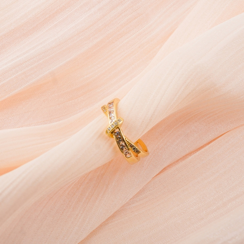 หวนทองดีไซน์หรูสไตล์มินิมอล แหวนเปิดปรับไซส์ได้