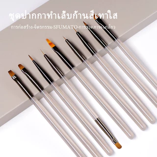 9 ชิ้นแต่งเล็บปากกาตั้งมัลติฟังก์ชั่แต่งเล็บปากกาแปรงสำหรับร่างเส้นและวาดลวดลาย