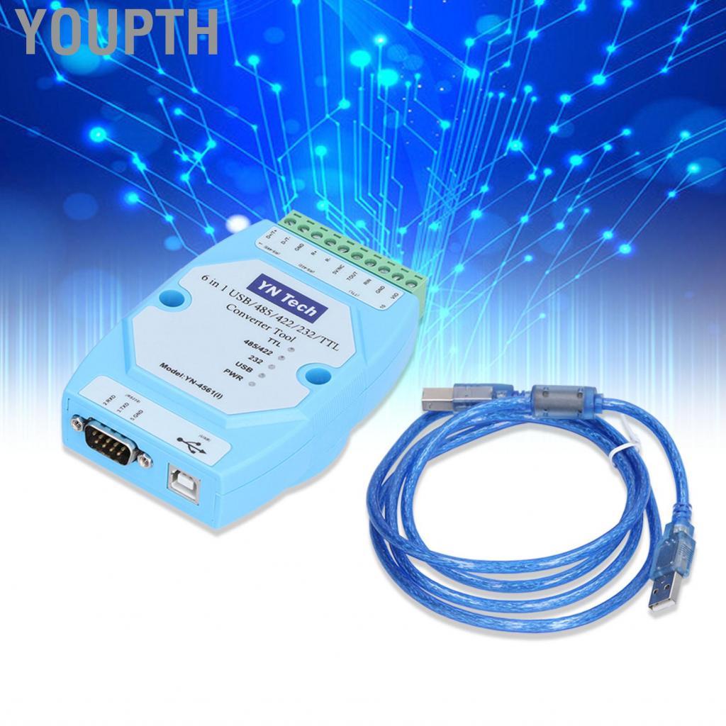 Youpth Youpth Domary โมดูลพอร์ตอนุกรมแยก 6 in 1 FT232 USB 485 422 232 TTL Converter YN4561I สำหรับ O