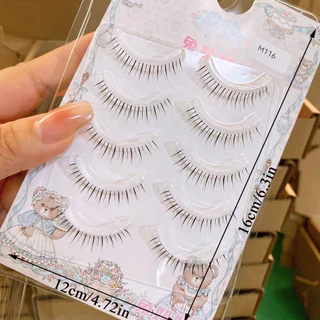 M116 Series ภายใต้ขนตาแต่งหน้าทุกวัน Lash Extension มังงะขนตาล่างธรรมชาติ 5 คู่
