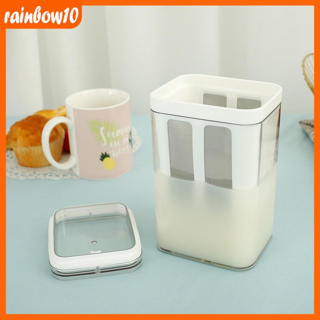 Greek Yogurt Filter 1100ML Fine Mesh Yogurt Filter พร้อมฝาปิดใส Compact Cheese Yogurt Whey Separator