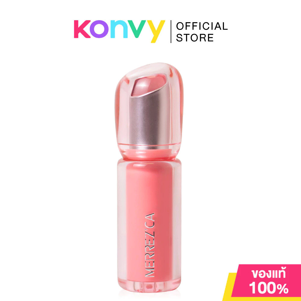 Merrezca Crystal Moist Lip 3.6g #01 Pink Burst เมอร์เรซกา ลิปลูกแก้ว ฉ่ำวาวเล่นแสง ปากสวยอิ่มน้ำ.
