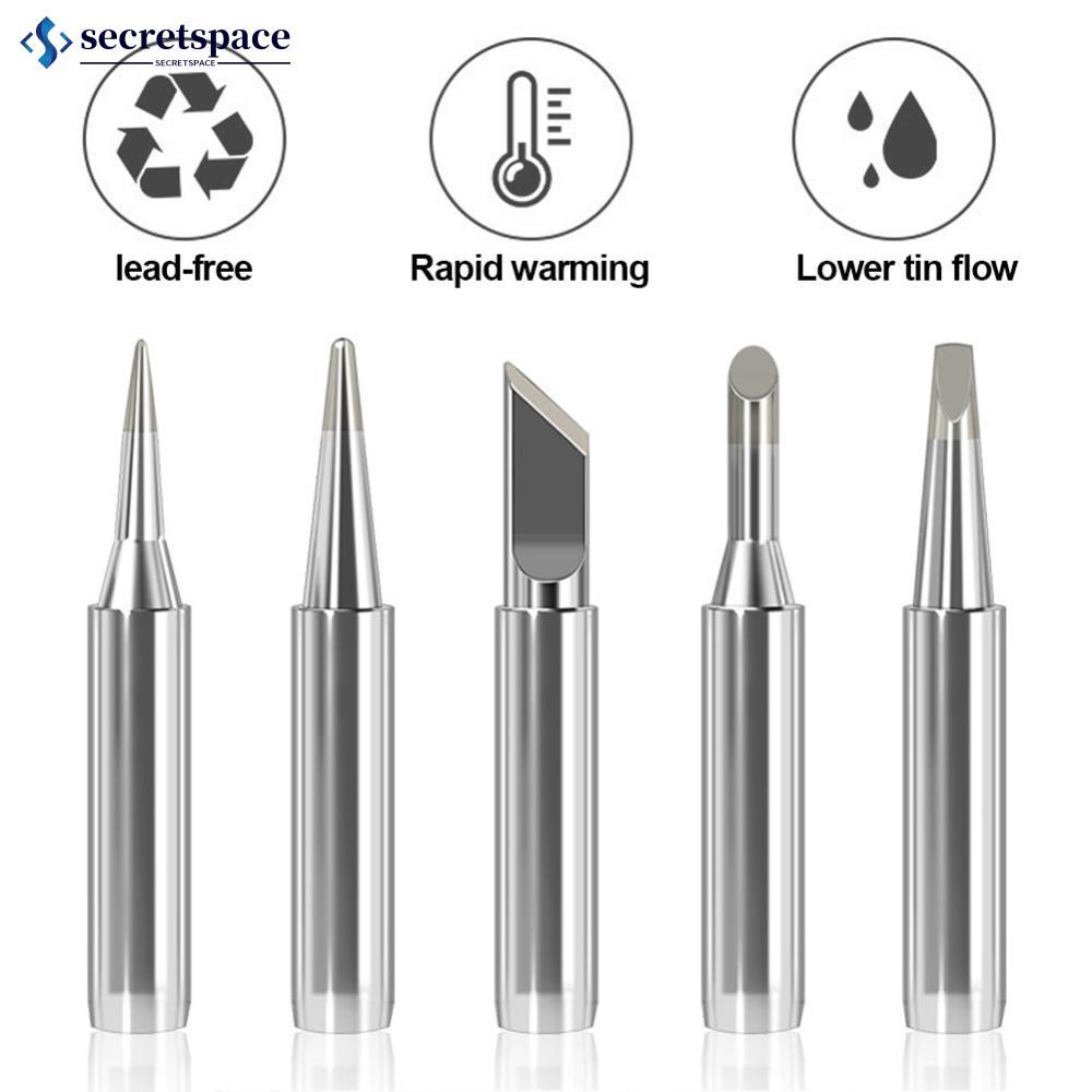 SECRETSPACE 5pcs 900M-T I + B + K + 2.4D + 3C หัวแร้งไฟฟ้าเคล็ดลับตะกั่วฟรีบัดกรีหัวเชื่อม Bit อุปกร