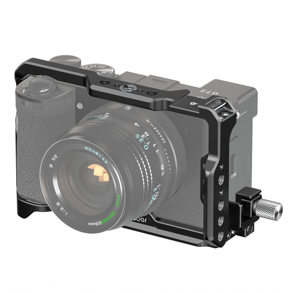 Mallcenter1he-th-sip-tw Andoer กล้องวิดีโอกรงอลูมิเนียมอัลลอยด์ที่มีรองเท้าเย็น Mounts 1/4 นิ้วและ 3