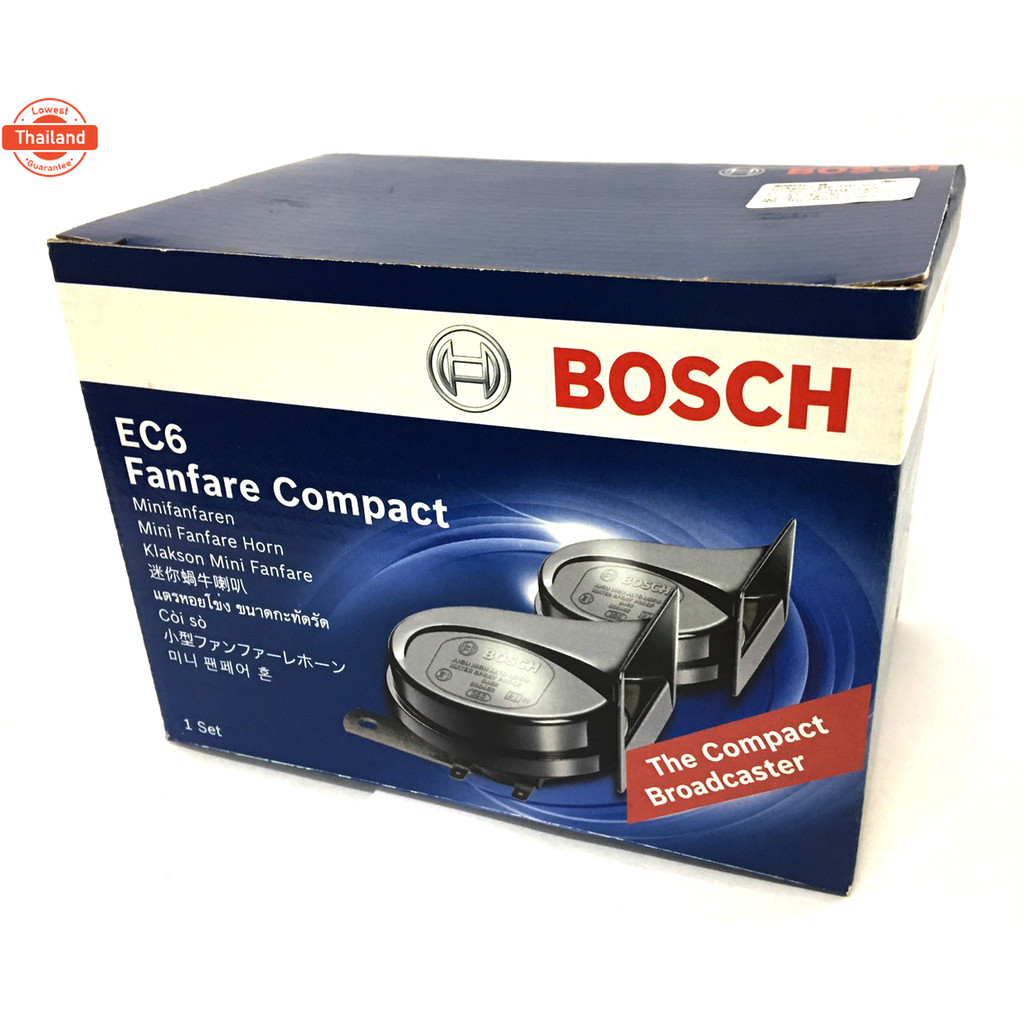 แตรรถยนต์ Bosch EC6 Fanfare Compact แตรหอยโข่ง สีดำ genuine!!