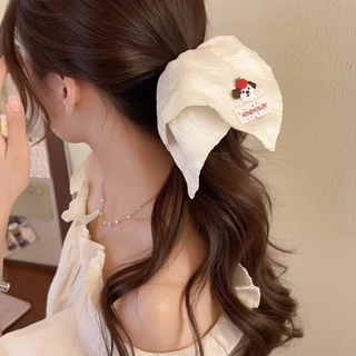 Big Square Scrunchie แฟชั่นเกาหลี ขนาดใหญ่ สไตล์เรียบง่าย เหมาะสำหรับเครื่องประดับผม