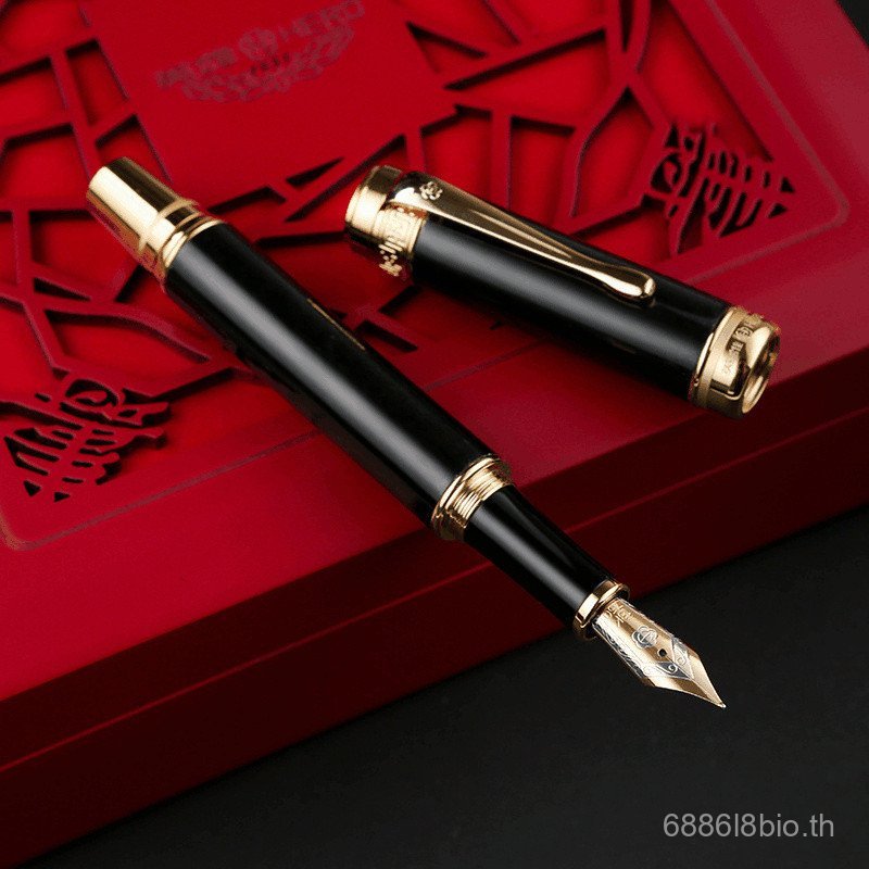 HERO HERO ปากกา 2189 Fu Lu Shou Xi Cai 18K Gold Nib Business Office Gift Collection ชุดปากกา