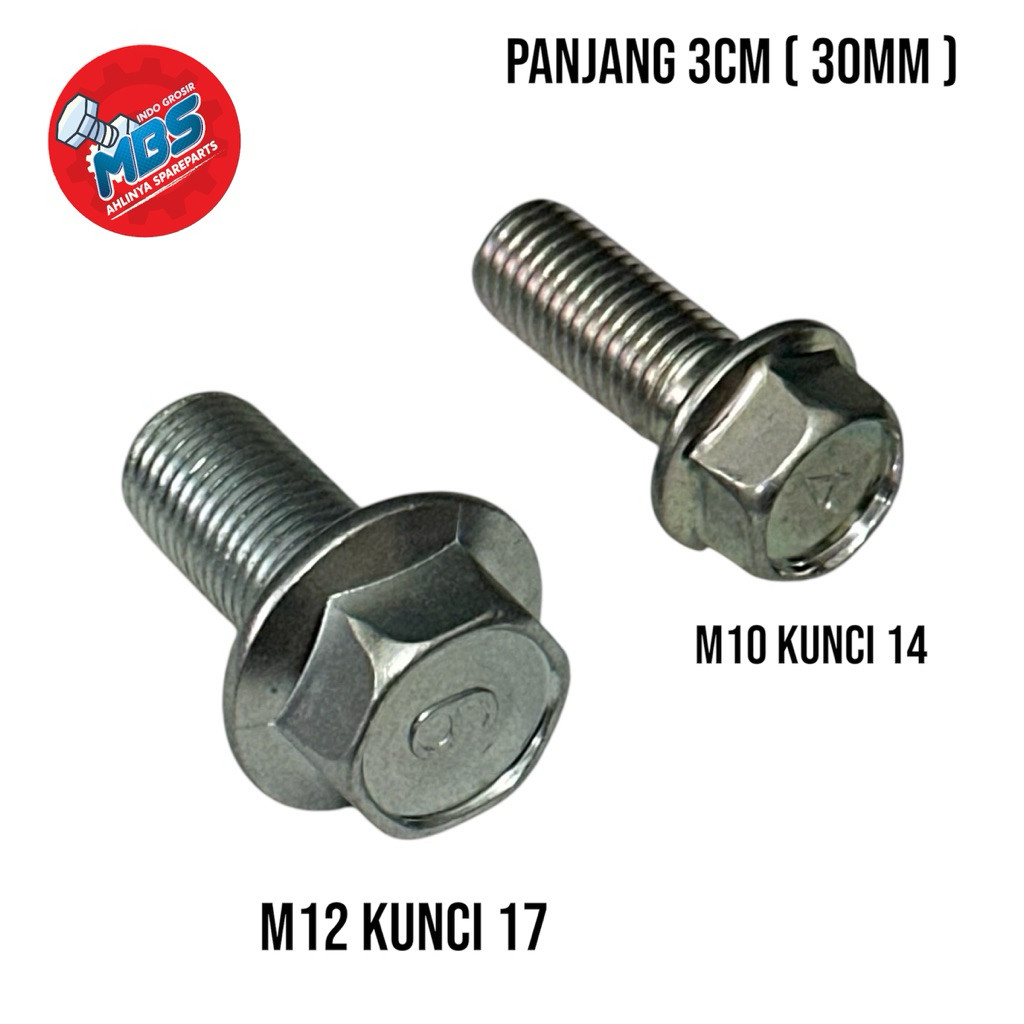 BOLT 14 17 FLANGE CAP ORIGINAL BOLT M10x30 m12x30 STEEL CAR MOTORCYCLE BOLT