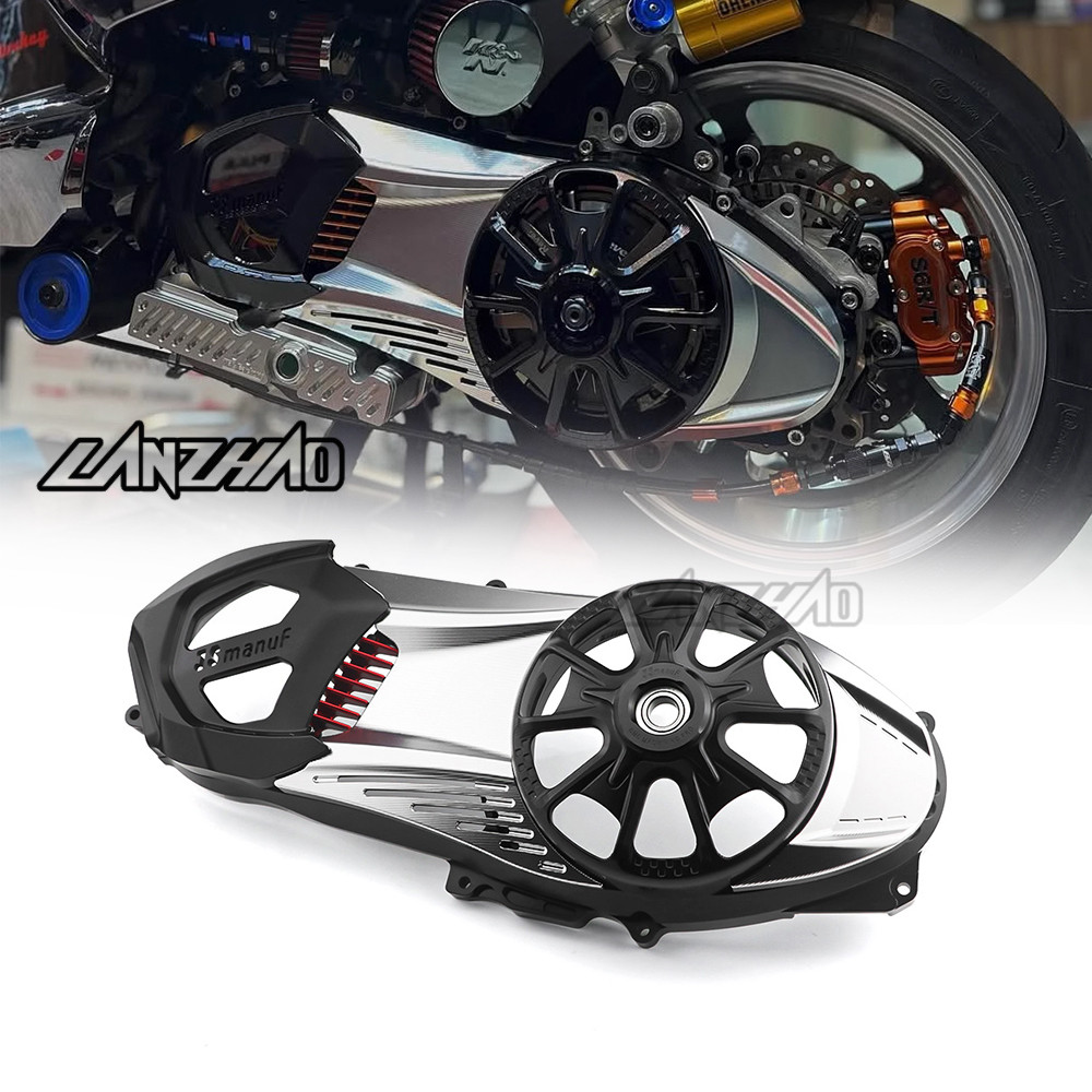 JS Manuf ชุดฝาครอบสายพาน Vespa GTS 150 i-get ครอบสายพาน อะลูมิเนียม CNC