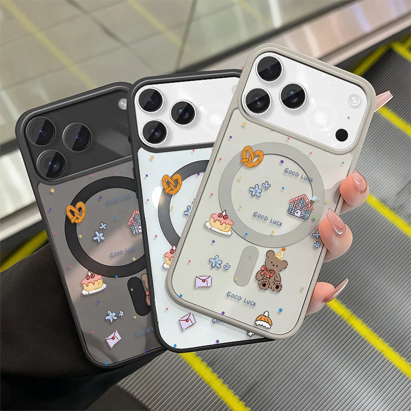 💖แม่เหล็ก 🛰เคสใสกันกระแทกลายน่ารัก🛰ไอโฟน17Air 11 12 13 14 15 16 17 PROMAX 17 16 15Pro 16 15 14PLUS 8 7Plus XR X XS XSMAX