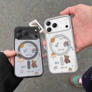 💖แม่เหล็ก 🛰เคสใสกันกระแทกลายน่ารัก🛰ไอโฟน17Air 11 12 13 14 15 16 17 PROMAX 17 16 15Pro 16 15 14PLUS 8 7Plus XR X XS XSMAX