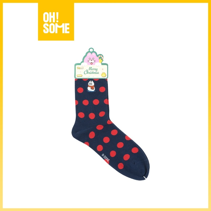 OHSOME x Zizone- Zizone Christmas Socks Holiday Edition/ Stocking Kaki Panjang Karakter Zizone