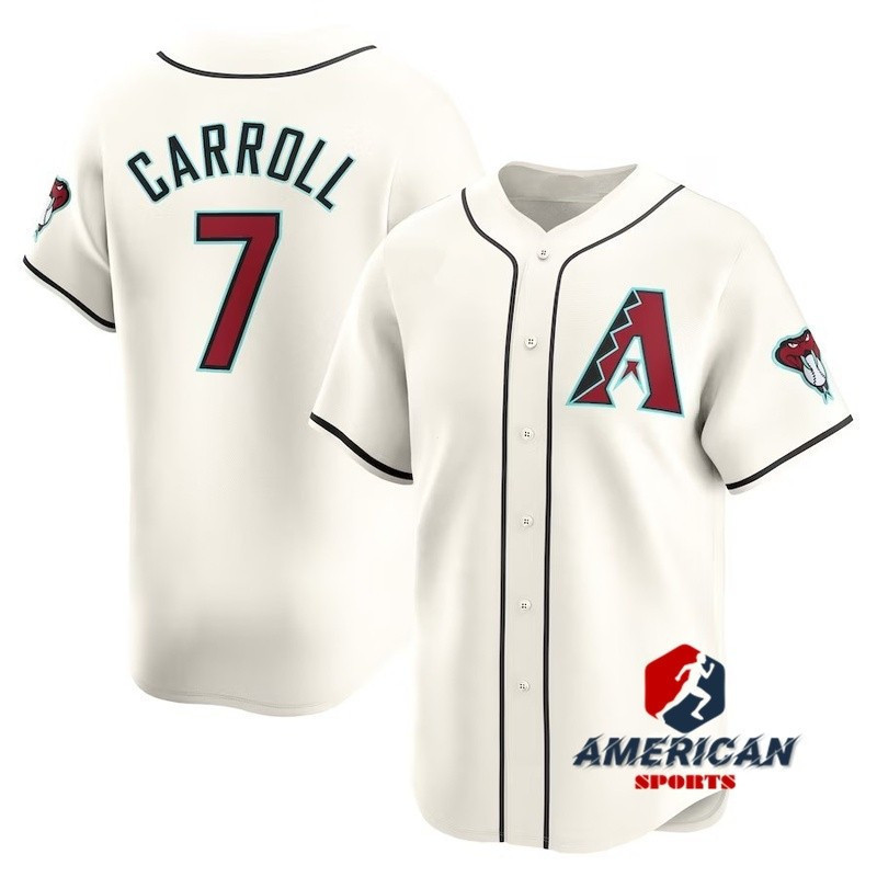 KK Men MLB Arizona Diamondbacks Corbin Carroll Cream Home Baseball Shirt