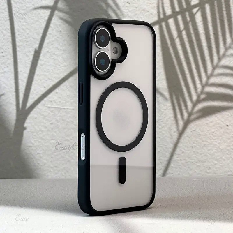 เคสโทรศัพท์มือถือแบบใส แม่เหล็ก กันกระแทก ชาร์จไร้สาย สําหรับ for  iPhone 17 16 pro max  15 14 13 12 11 Pro Max Plus Mini
