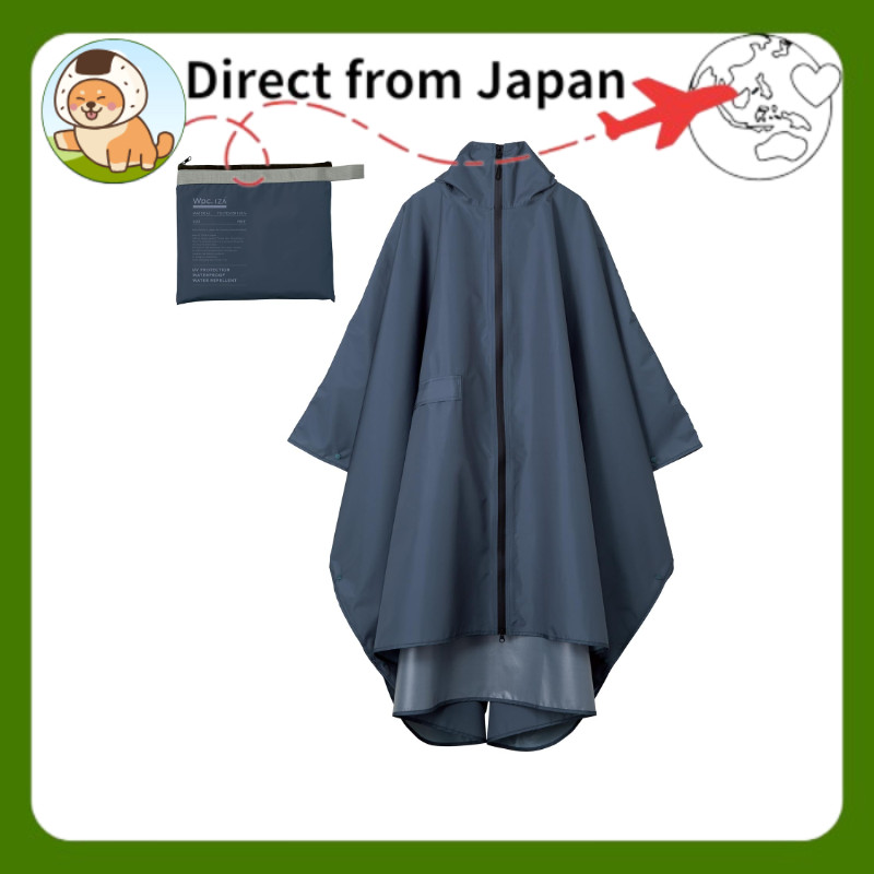 [Wpc.] [World Party] IZA Rain Breaker Poncho Navy IZA Men's Unisex Raincoat Rainwear Women Simple St