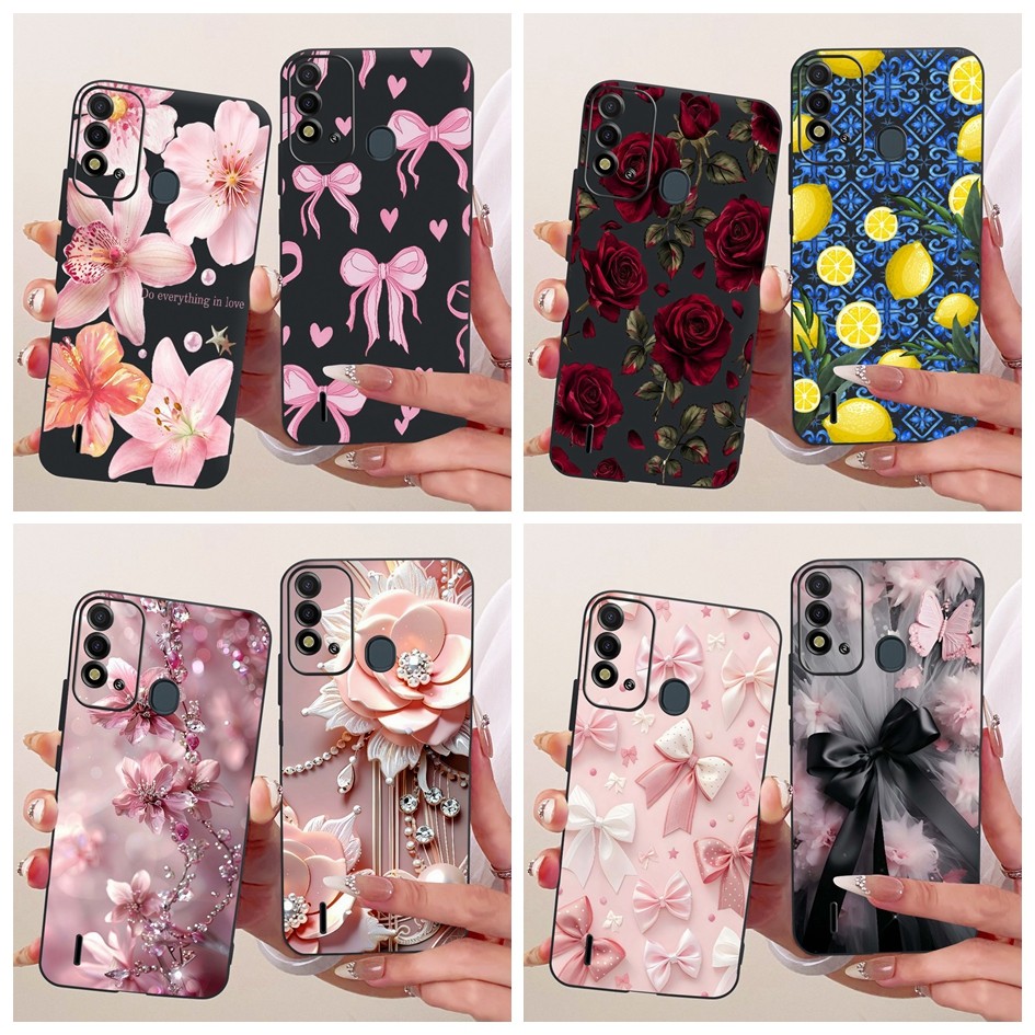 ปลอกกันกระแทกสําหรับ Itel P37 P651L / P37 Pro / Vision 2s / Vision 2 Plus P681L กรณีแฟชั่นใหม่ดอกไม้