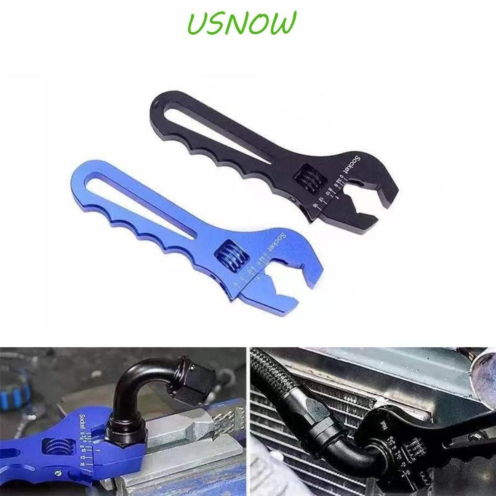 USNOW Adjustable Wrench Lightweight Aluminum AN Pipe Fitting Spanner Anti-Slip Repair Tool Manual 3A