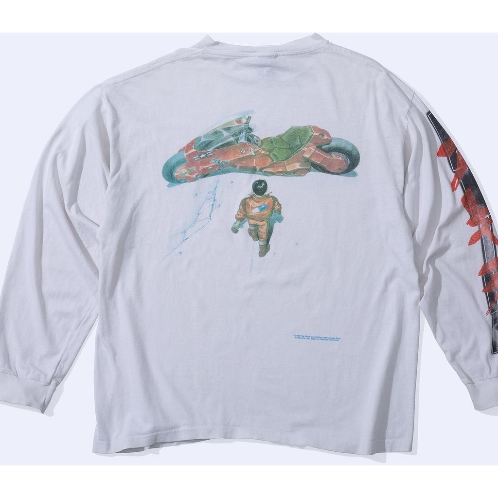 เสื้อยืดแขนยาว Akron แบบสเปรย์พิมพ์ ผ้าฝ้าย100% สำหรับผู้ชายและผู้หญิง