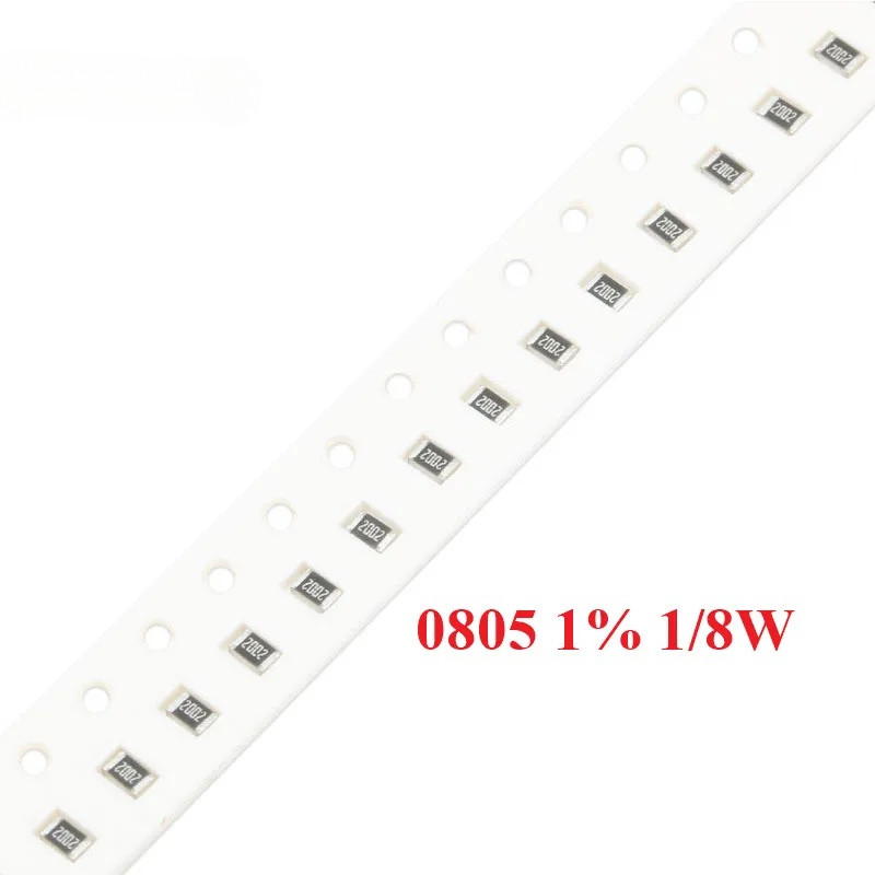 100 ชิ้น 1% 0805 ตัวต้านทาน SMD 0R ~ 20M 1/8W 0 0.1 1 10 100 150 220 330 โอห์ม 1K 2.2K 4.7K 10K 100K