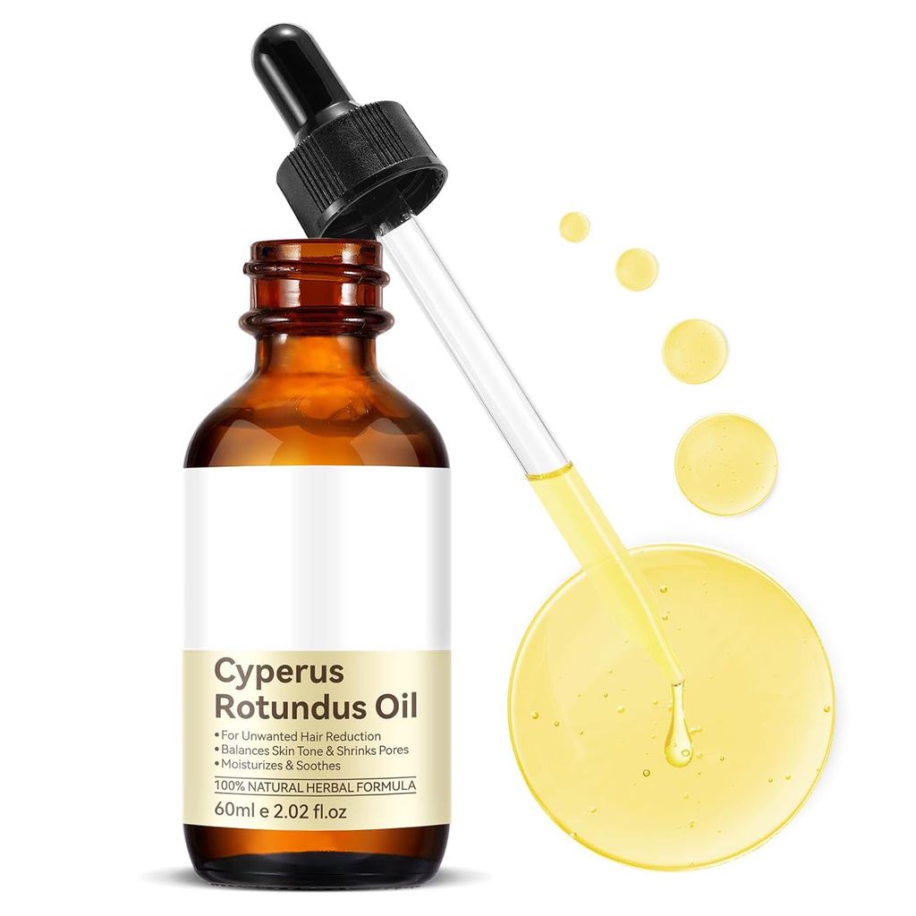 Cyperus Rotundus Oil, Cyprus Rotundus ธรรมชาติสําหรับกําจัดขน, ลดการเจริญเติบโตของเส้นผมของร่างกาย, 