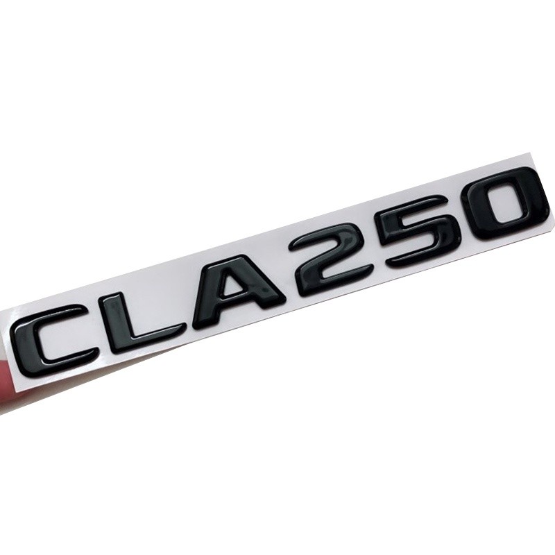 3d ABS สีดําโลโก้ CLA250 สติกเกอร์ตัวอักษรรถ Trunk Emblem Badge สําหรับ Mercedes Benz CLA 250 CLA250