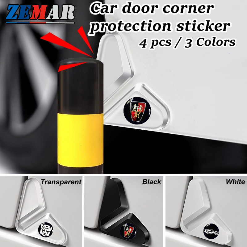 4 ชิ้น Roewe สากล สติกเกอร์ป้องกันมุมประตูรถยนต์ สติกเกอร์ป้องกันการชนประตูรถยนต์ Roewe ei5 i5