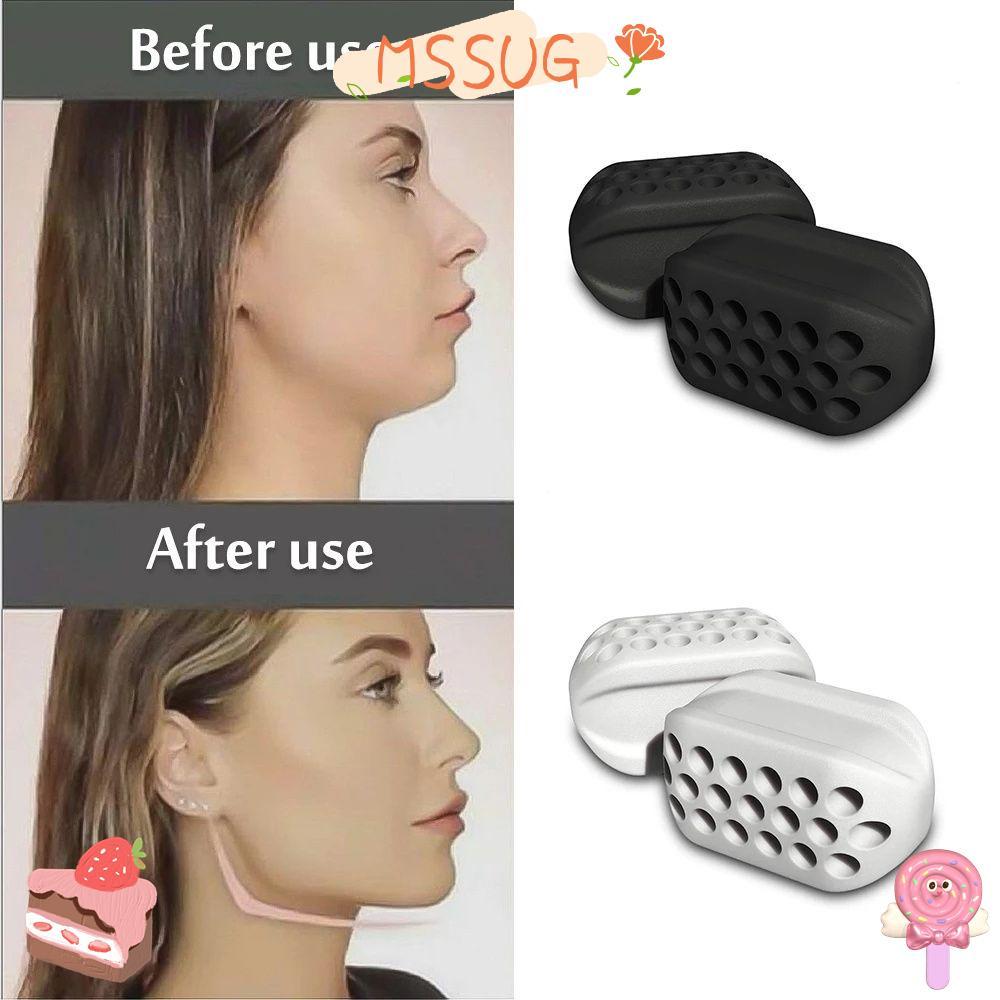 MSSUG Jawzrsize Trainer เกรดอาหาร Silica ออกกําลังกายฟิตเนสอุปกรณ์ Anti-aging Jawliner กล้ามเนื้อลูก