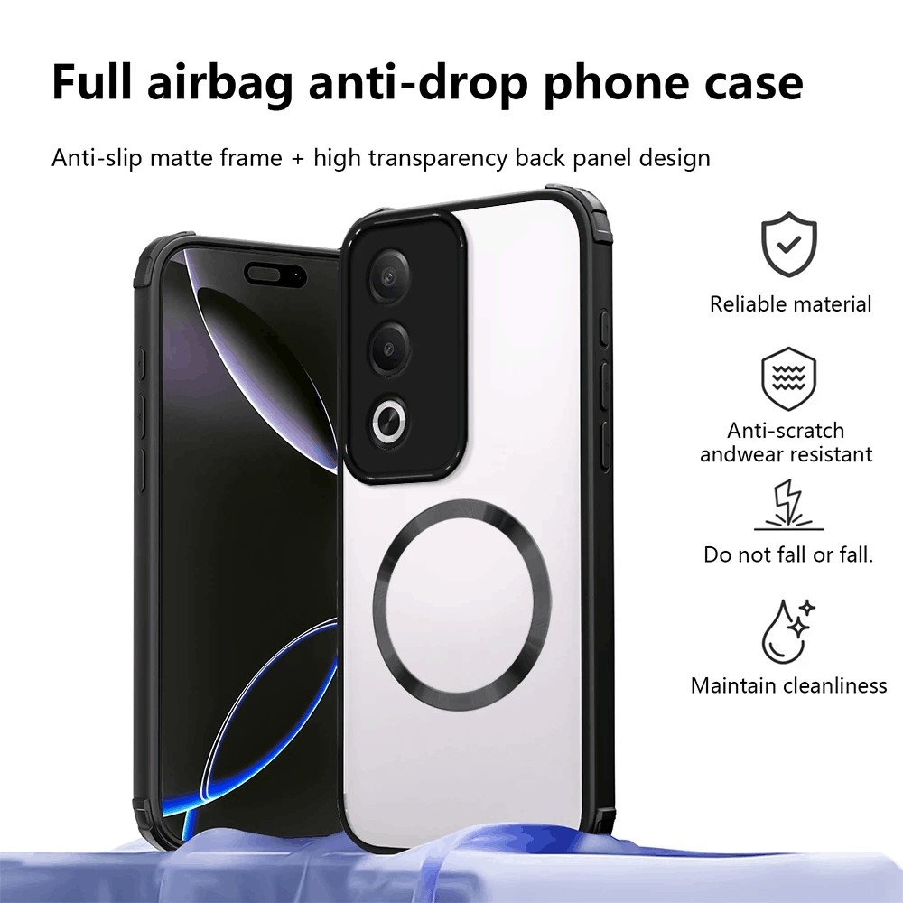 กรณีอะคริลิคใสสําหรับ OPPO A3 Pro A80 K12X CPH2639 CPH2667 PKD130 ฝาหลังแม่เหล็กพร้อมการชาร์จไร้สาย