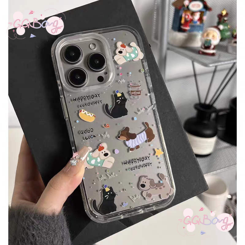 ปกการ์ตูน17 11สำหรับIPhone 17 air 12 15 13 11 16 14 Pro Max X XR XS Max 15 16 7 8 Plus SE เคสลูกสุนัขลายจุดน่ารัก - รูปที่ 5
