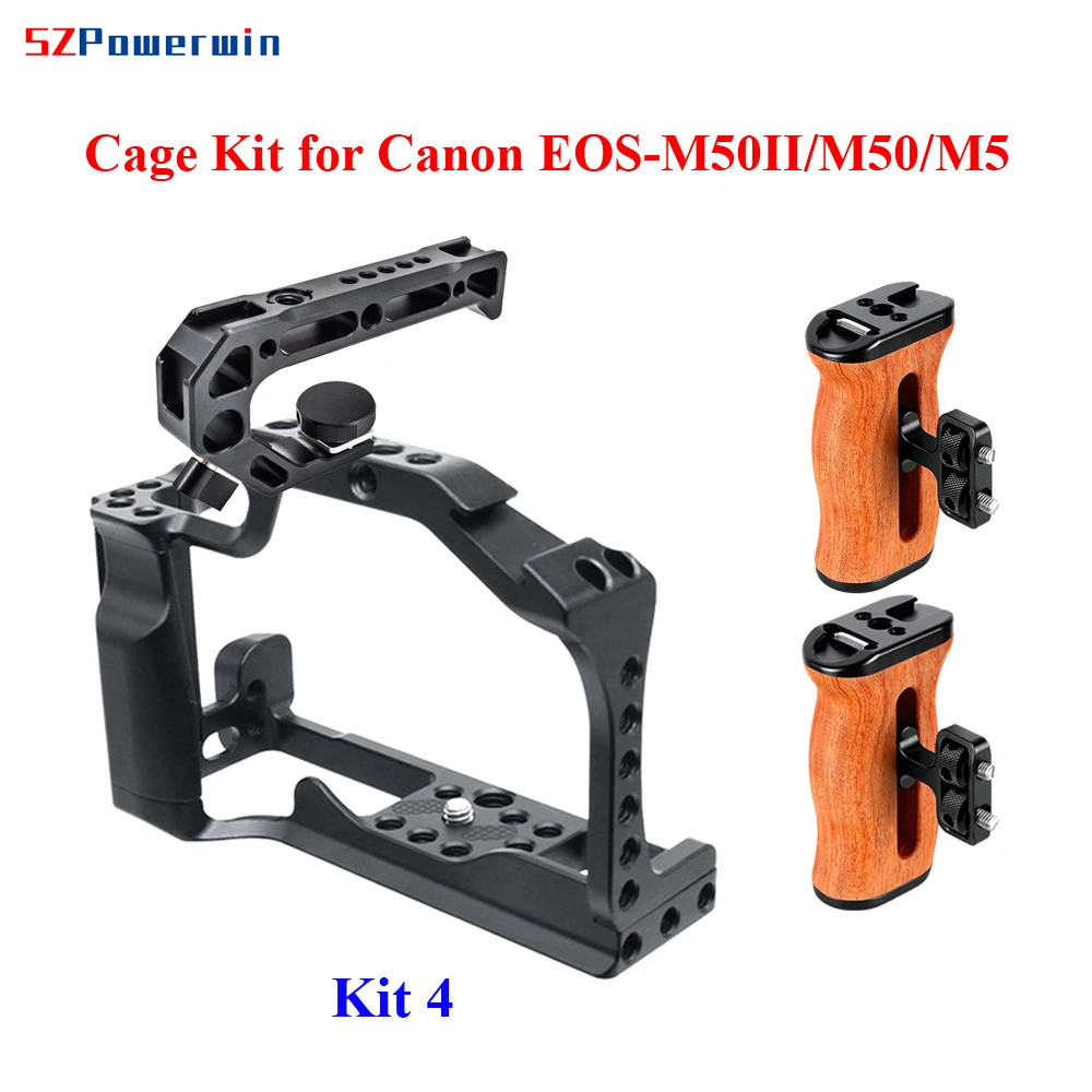 Powerwin กล้องชุดสําหรับ Canon Eos M50ii M50 M5 Rig ป้องกันกรอบ Gimbal Arri Locating สกรูไม้ Han