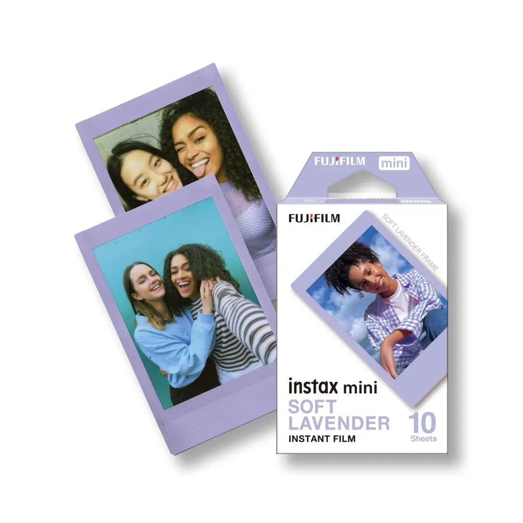 Fujifilm Instax Soft Lavender Mini ฟิล์ม Instax Mini 12 ออกแบบฟิล์มสําหรับ Fuji Mini 11 8 9 7s 25 26