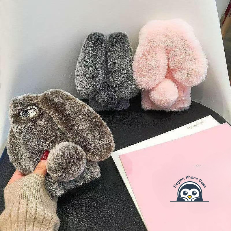 Furry Bunnyฤดูใบไม้ร่วงฤดูหนาวเคสโทรศัพท์สําหรับVivo V20 SE V19 V17 V15 V11 Pro V11i V9 V7 Plus V5 V